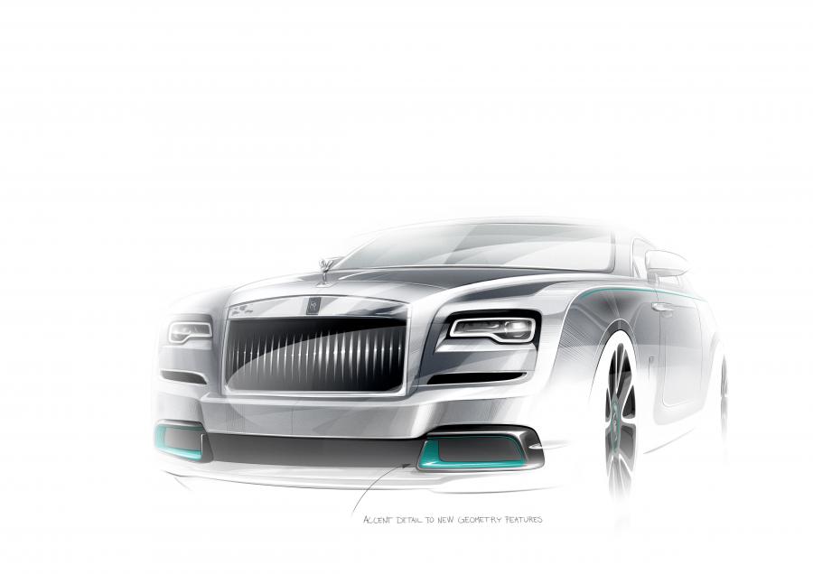 Эскиз Rolls-Royce Wraith Kryptos Collection 2020 года  (UK) (фото 9 из 19)